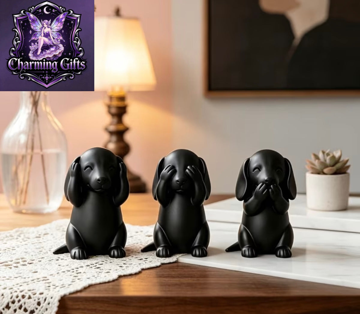 🖤🐶 SEE NO, HEAR NO, SPEAK NO EVIL — DACHSHUND PUPS! 🐶🖤