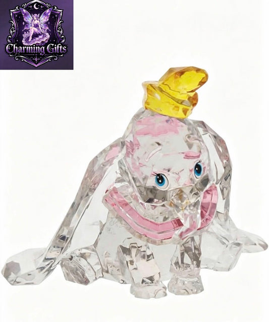 Official  Disney Licensed Dumbo Facet  Crystal Figurine
