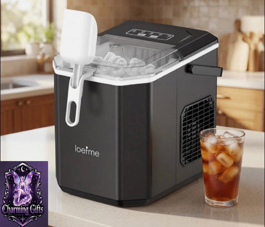 12KG/Day Ice Maker Machine Countertop 6Min Fast Ice Making Self-Cleaning 2 Sizes