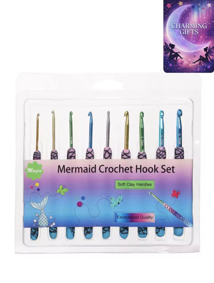 12pcs Colorful Ceramic Handle Alumina Crochet Hooks Knitting Needles Set Sewing Crochet for Weave Sewing Needles Handmade Tool