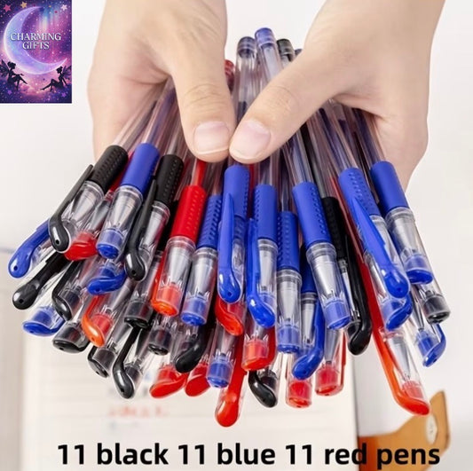 Gel Pen 33pc,Neutral Pen 0.5 Office Pen Black Carbon Pen Student Water Pen Red Blue Water Pen Whole,ale