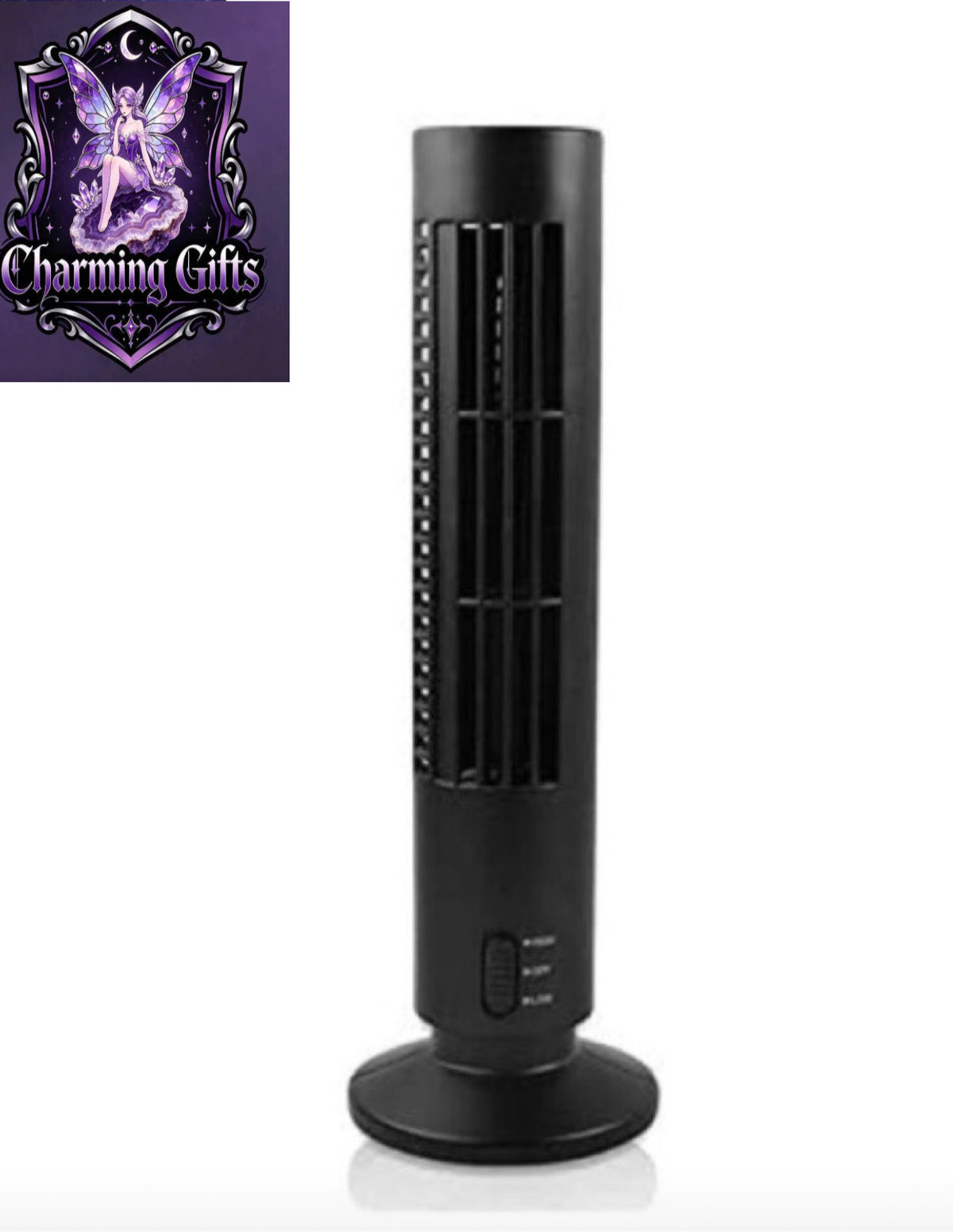 Energy Efficient Tower Fan For Bedroom, Quiet Bladeless Oscillating Portable Air Conditioner