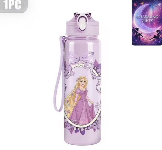 This Adorable And Fashionable Disney Water Bottle Holds 750Ml (25Oz). It Is Made of Lightweight, Durable Plastic And Is Leak-Proof. an Ideal Present for Occasions Like Birthdays, Graduations, Valentine'S Day, And Mother'S Day