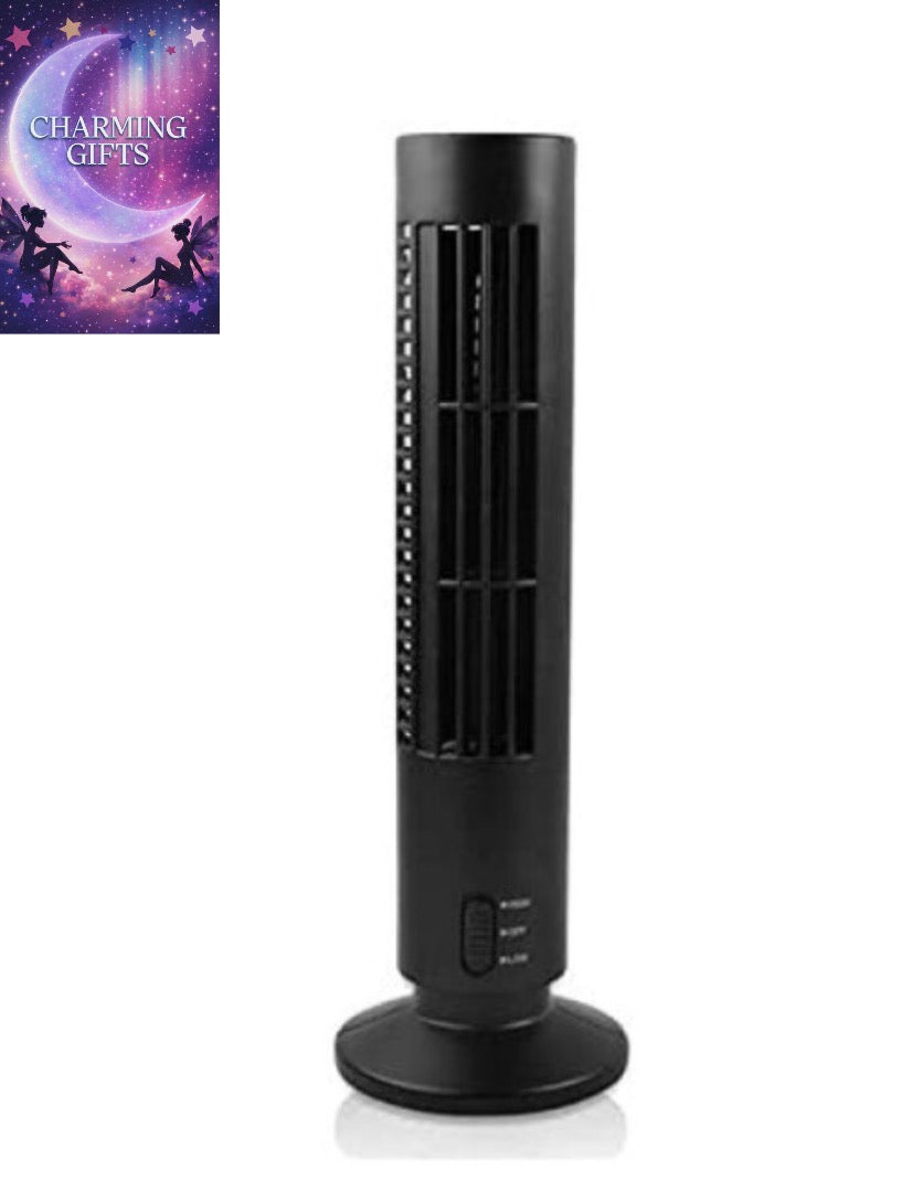 Energy Efficient Tower Fan For Bedroom, Quiet Bladeless Oscillating Portable Air Conditioner