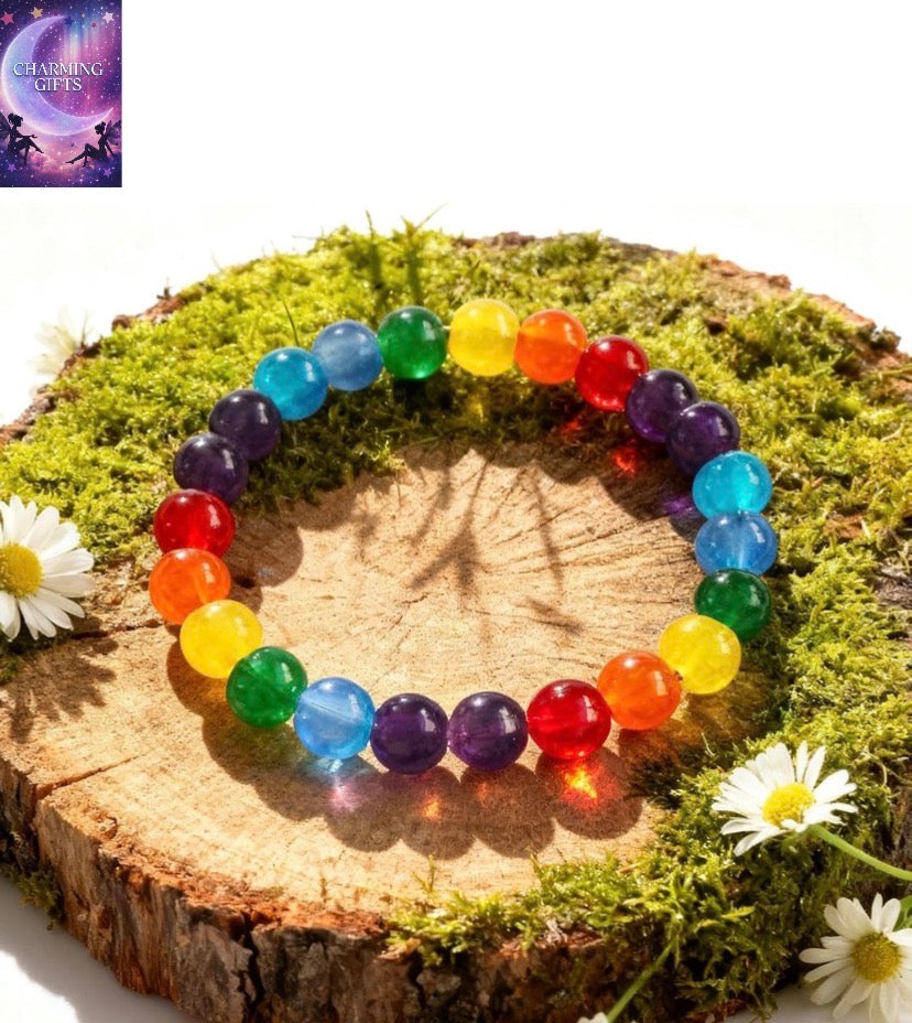 7 Chakras Bracelets for Women Reiki Colorful Crystal Natural Gemstone Healing Yoga Beads Bracelet Stretch ChakraJewelry Gift
