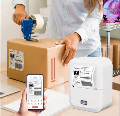 Marklife X2 Thermal Label Printer - Portable Label Maker for Product, Address, Small Business - Compatible with Android, IOS, Windows & Mac, 1 Roll 40x30mm Label, Address Printing, Product Labeling, Compact Label Printer, Portable Form Factor