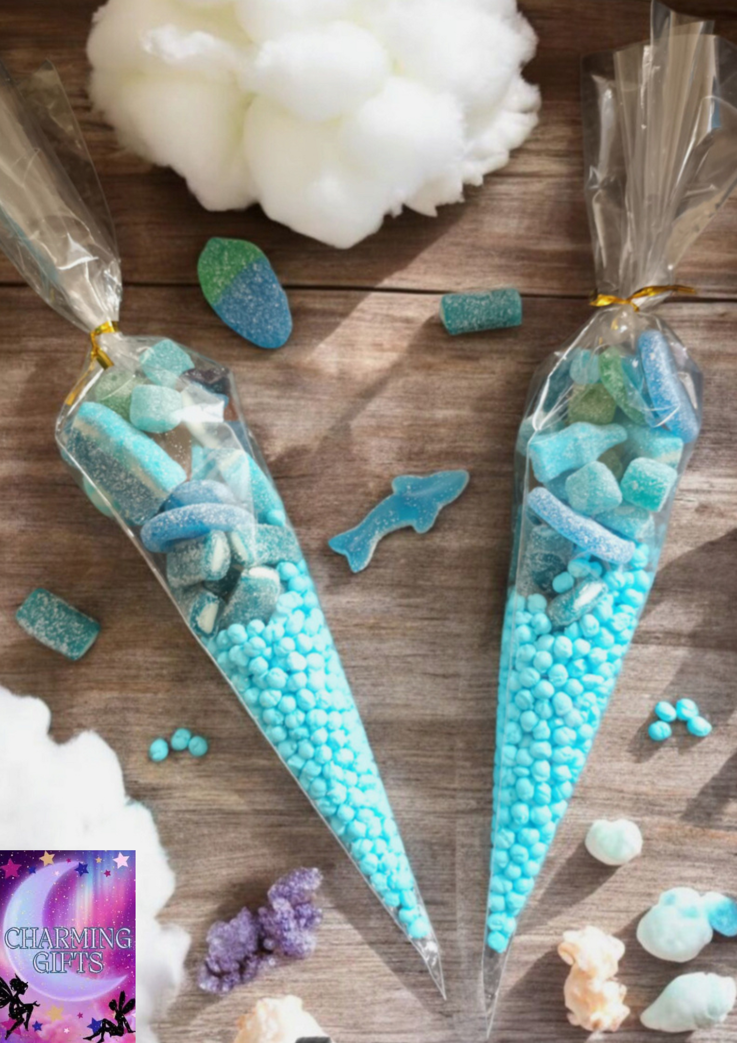 Blue  Prefilled Sweet Cones