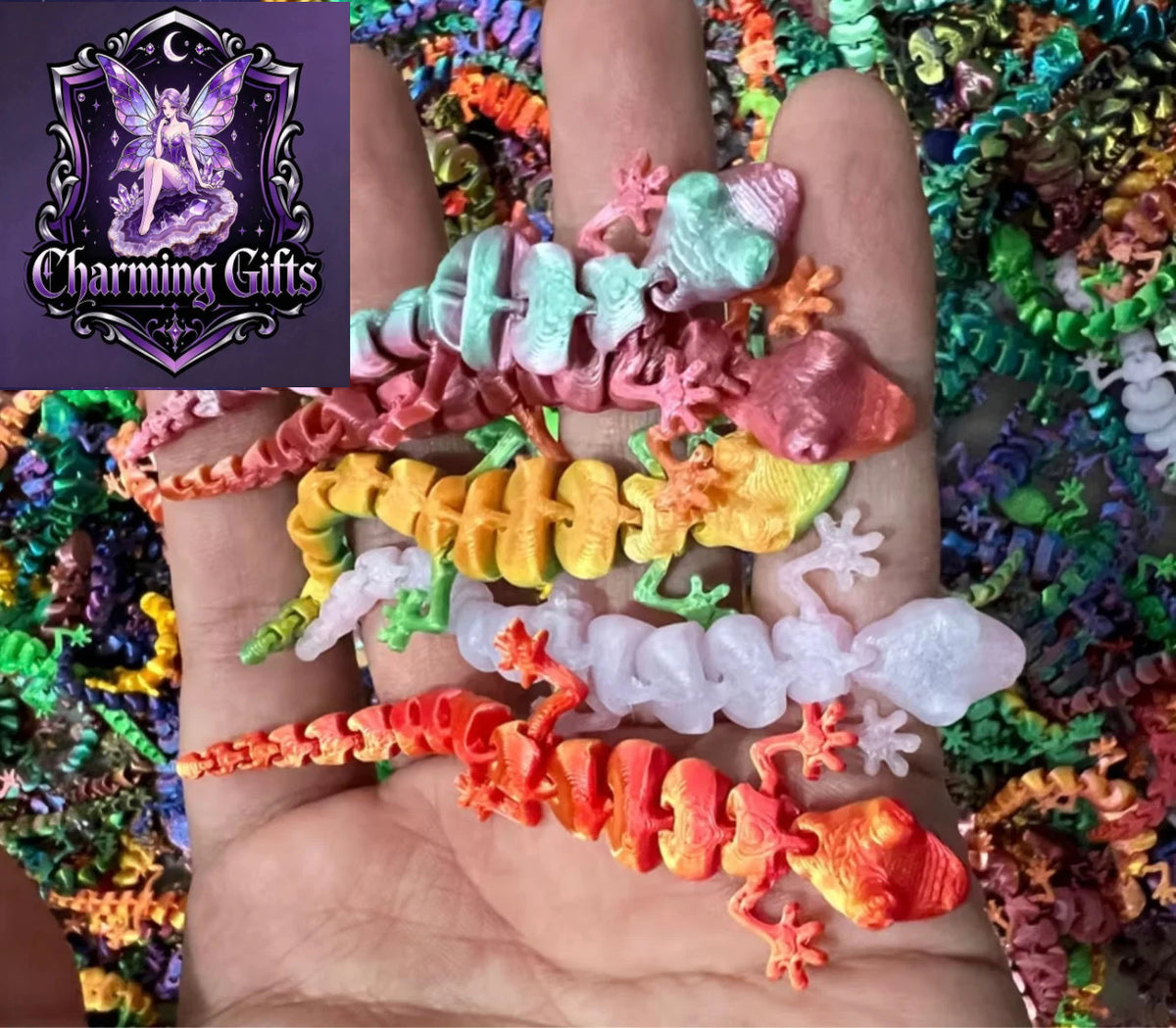 3d printed sensory geckos 20 pcs