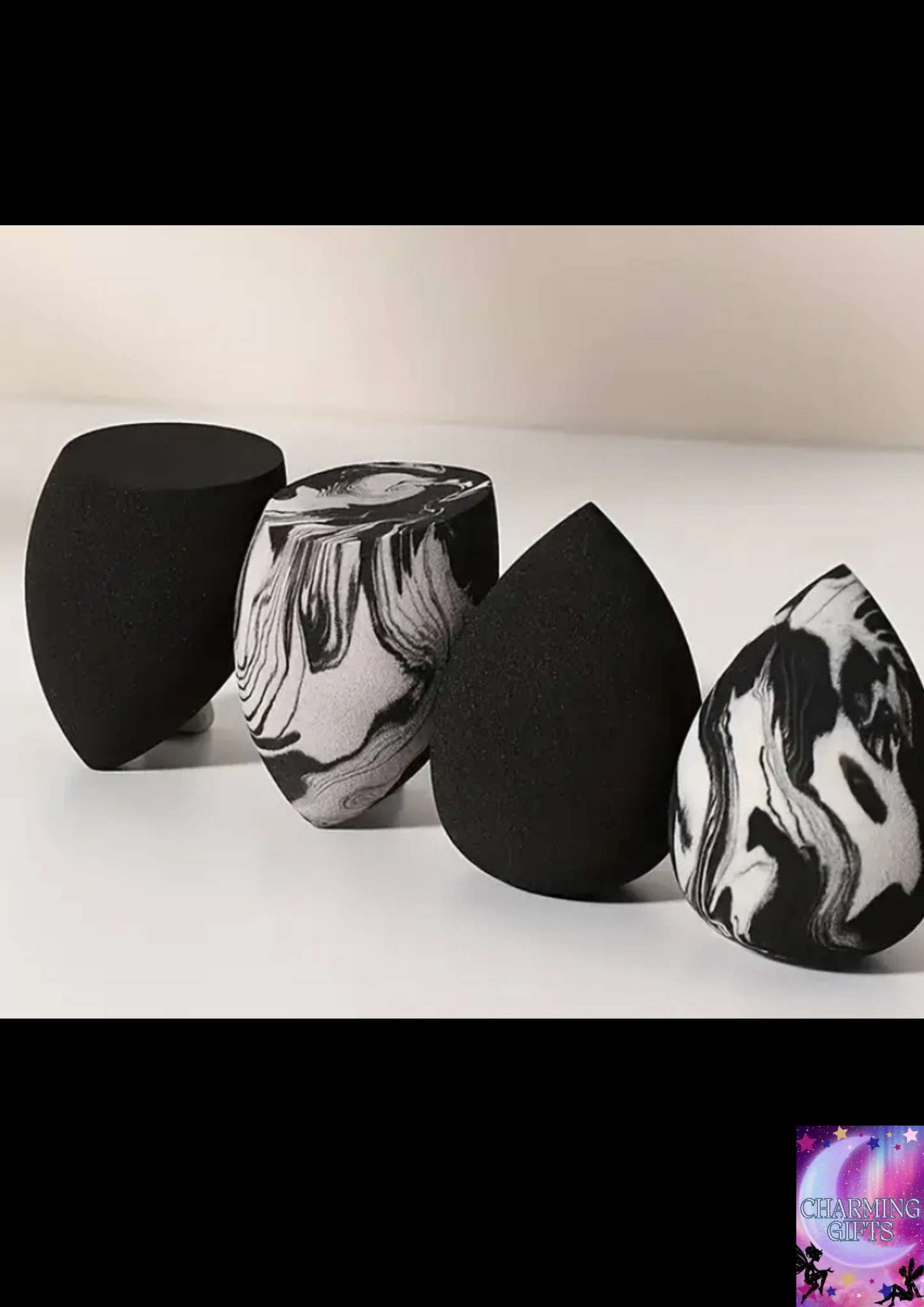 [4pcs Soft Makeup Sponge] 4pcs Soft Makeup Sponge Set | Versatile Wet and Dry Use, Flawless Application for Liquid, Cream, and Powder Foundations | Waterdrop Design, Hypoallergenic Hydrophilic Polyurethane