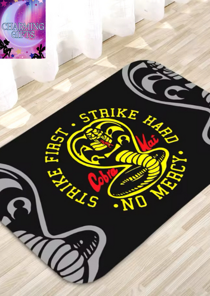Cobra Kai Karate Floor Mats Children Birthday Gifts Home Carpet Door Mats Modern Home Decor Carpets 50cmX80cm