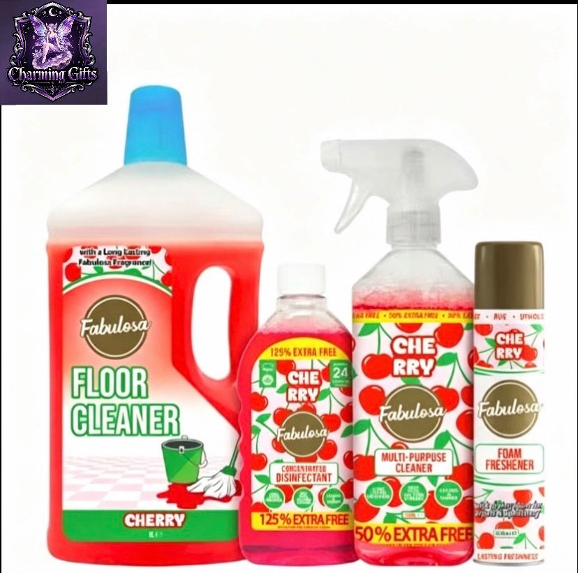 Fabulosa Fruity Cherry Household Cleaning Bundle 4 Piece