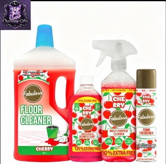 Fabulosa Fruity Cherry Household Cleaning Bundle 4 Piece