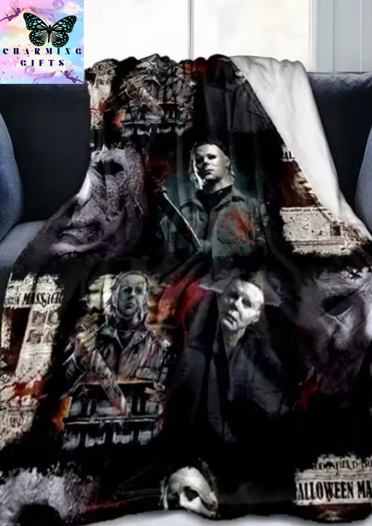 Michael Myers Blanket Super Soft Plush Flannel Blanket Living Room Bedroom Sofa  Blankets for Beds Blanket Personalized Gift. 100x130cm-40x50inch