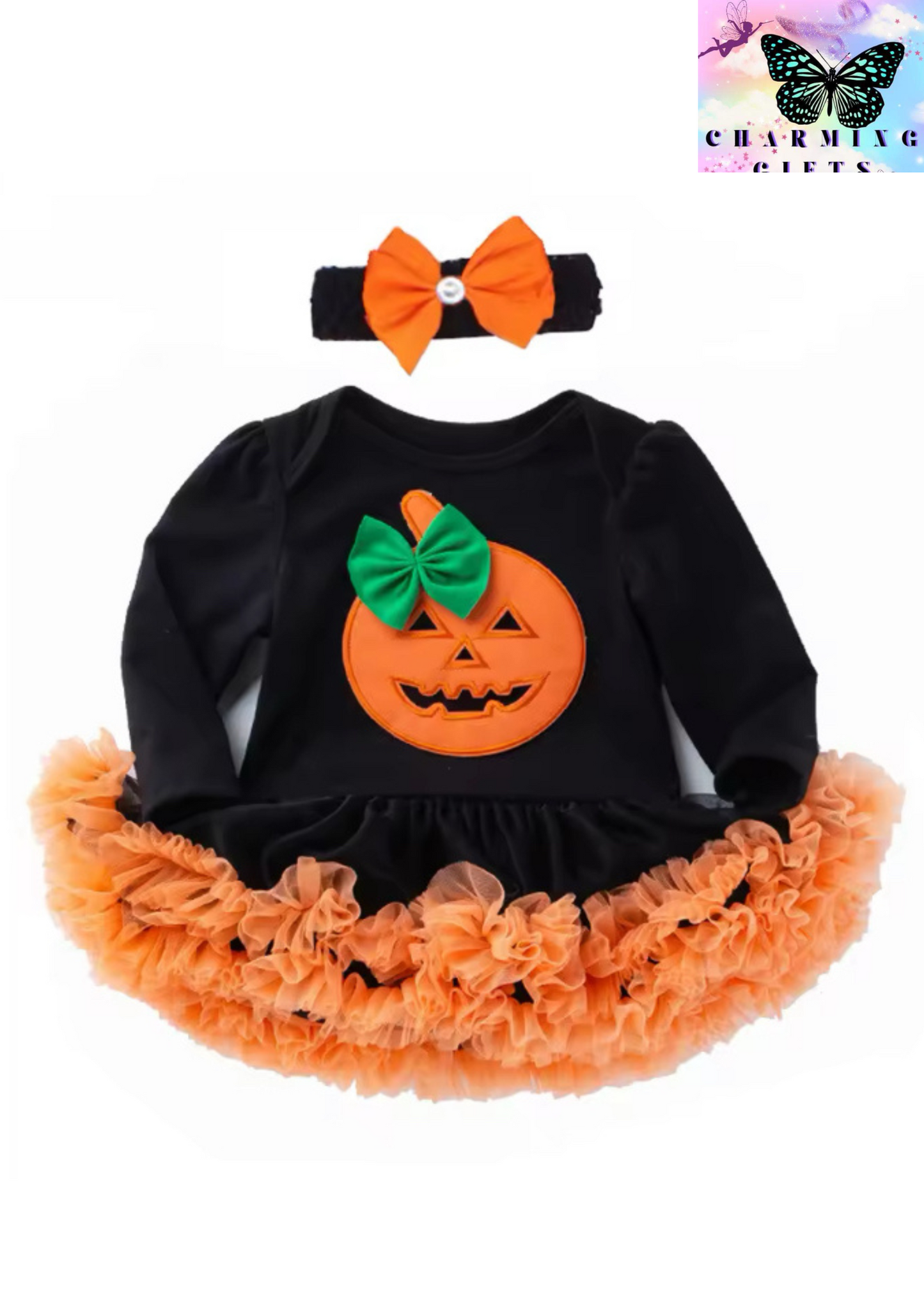 pumpkin dress My first 0-24M Baby girl kids costume Pumpkin clothes Newborn romper Infant tutu dress outfit Cosplay Bodysuit Toddler Halloween Clothing