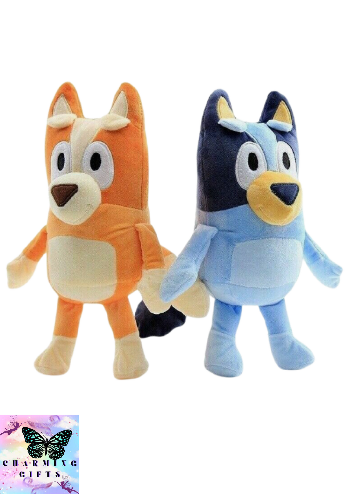 2pc Bluey & Bingo Plush Toys - 28cm | Kids' Soft Toys UK