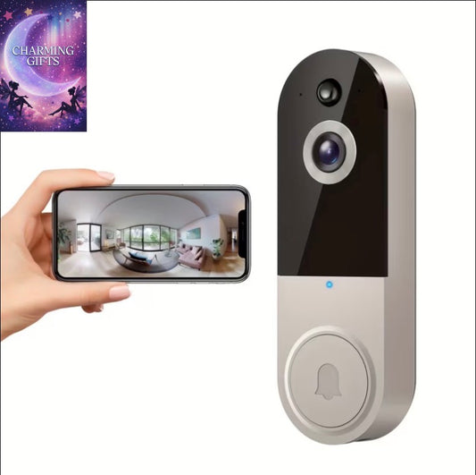 2K Wireless Video Doorbell Camera, AI Human Detection, Night Vision, Instant Alert, 2-Way Audio, 2.4G WiFi, Rechargeable Battery, Cloud Storage, Wireless Video Doorbell Camera, Wireless Video Camera Doorbell