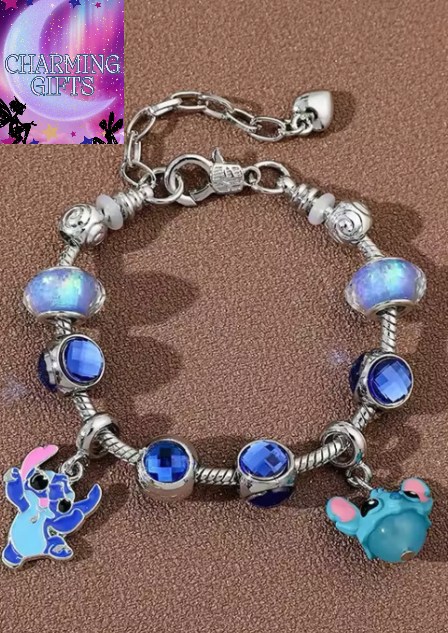 Disney Stitch Angel Bracelet Cartoon Anime Figures Removable Bead Wristband DIY Jewelry Accessories Friend Lovers Birthday Gifts
