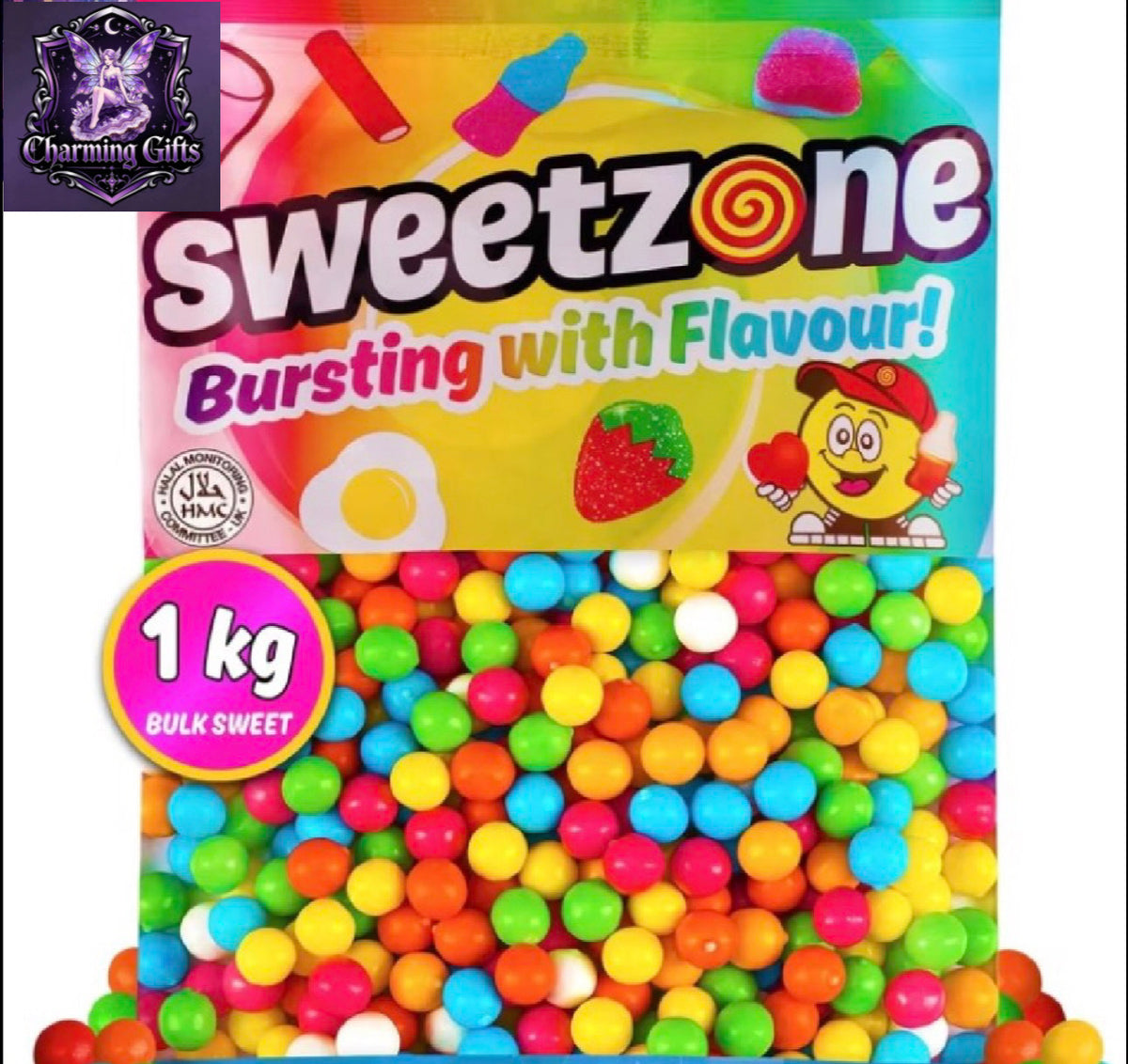 Sweetzone Bubblegum Balls Sweet Bags 1kg