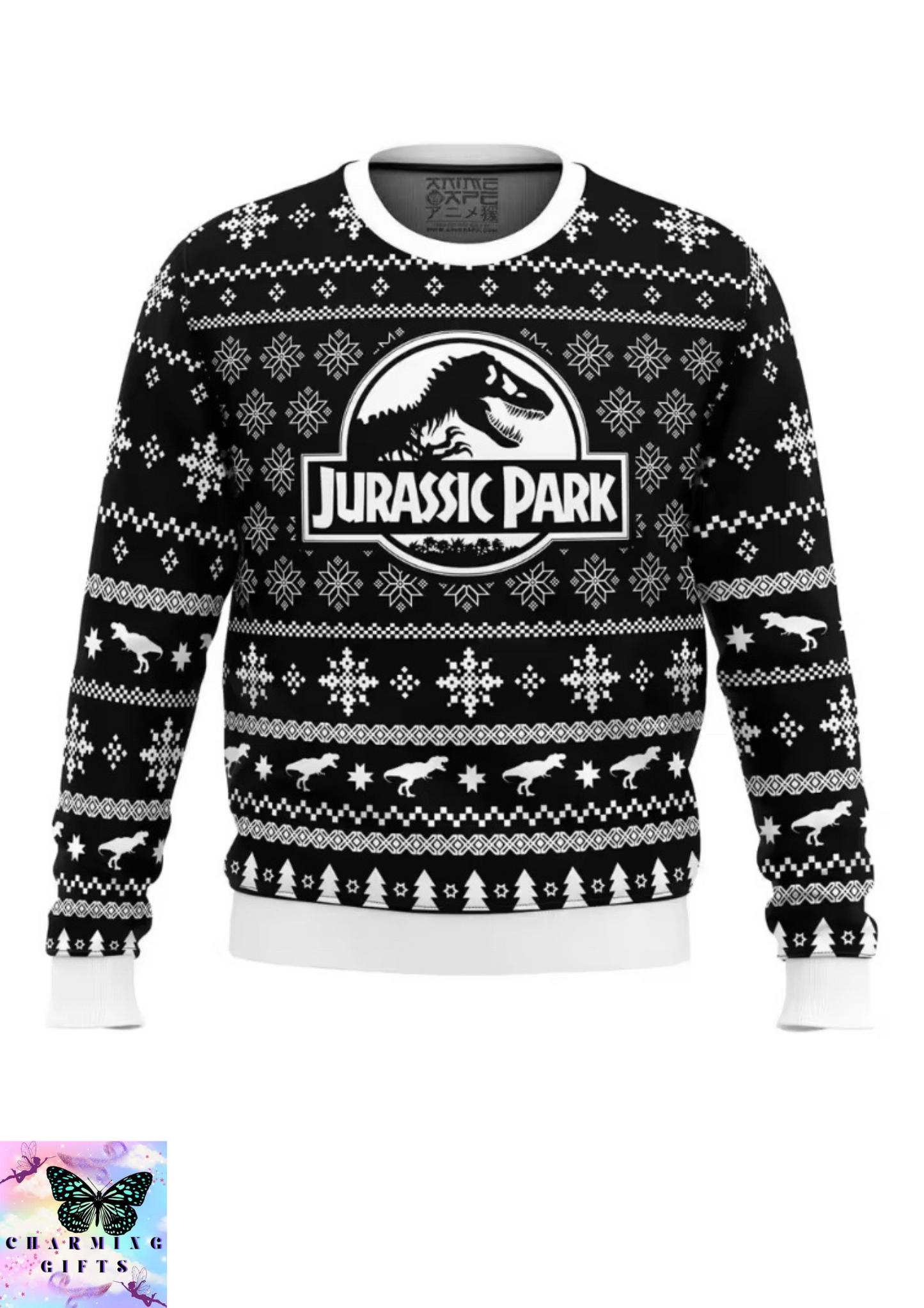 Ethics of Cloning Jurassic Park Ugly Christmas Clothing Gift Santa Claus Pullover Men 3D Autumn And Winter Sweatshirt