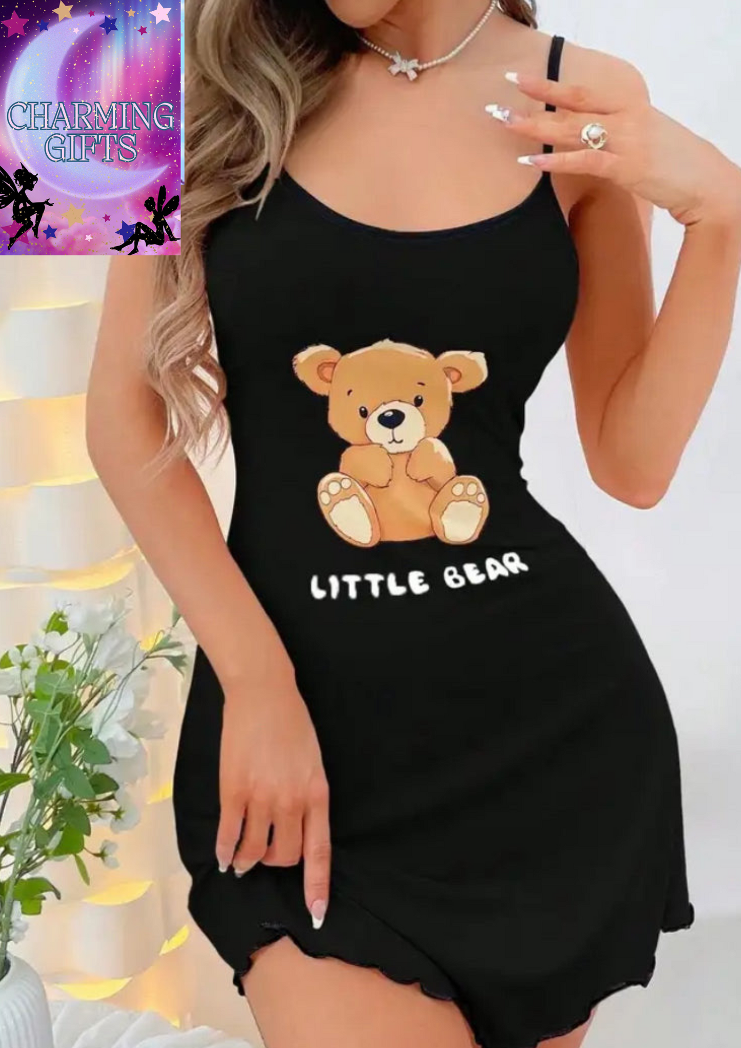 Cute Ladies Cotton Teddy Bear Nighties