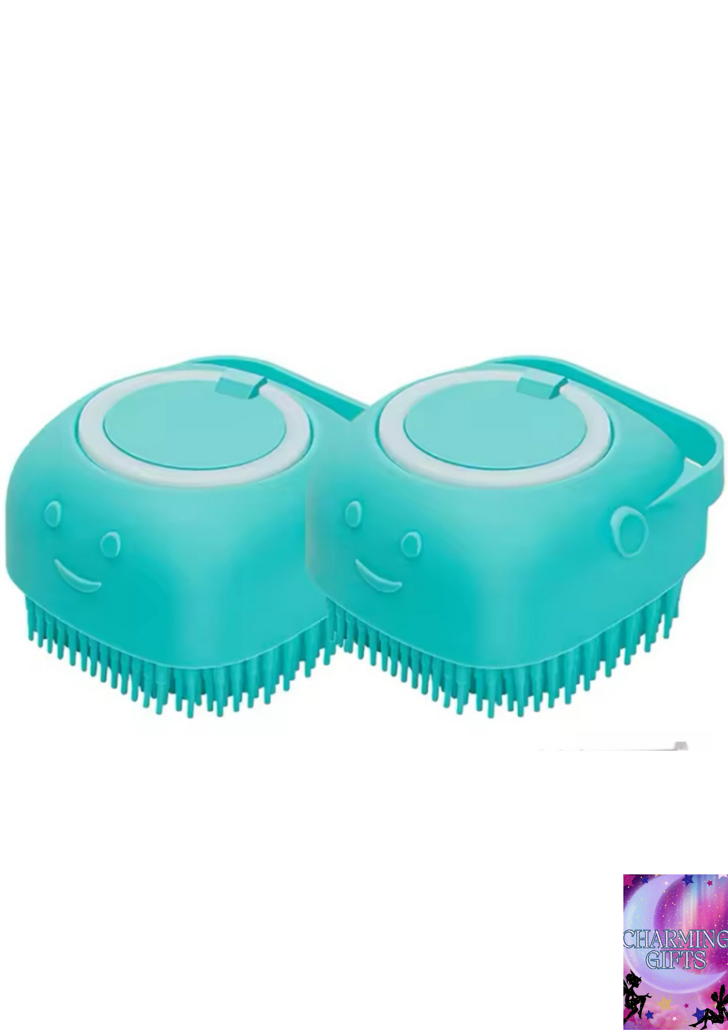 Pet Dog Cat Massage Bath Brush Scrubber Shampoo Silicone Dispenser Showe