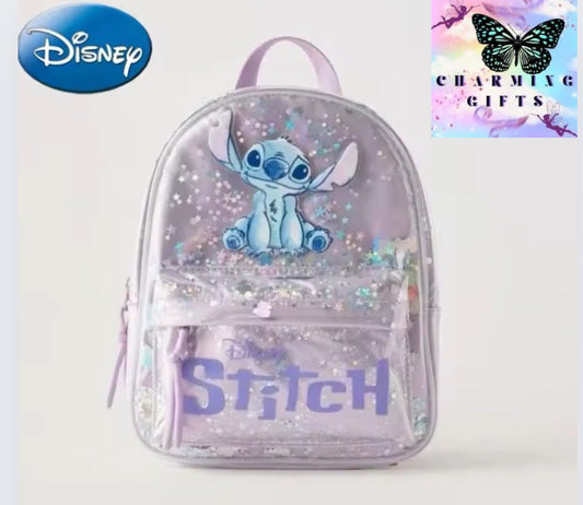 Disney's New Stitched Cartoon Sequined Back Fashionable and Versatile Trendy Kindergarten School Bag for Boys and Girls