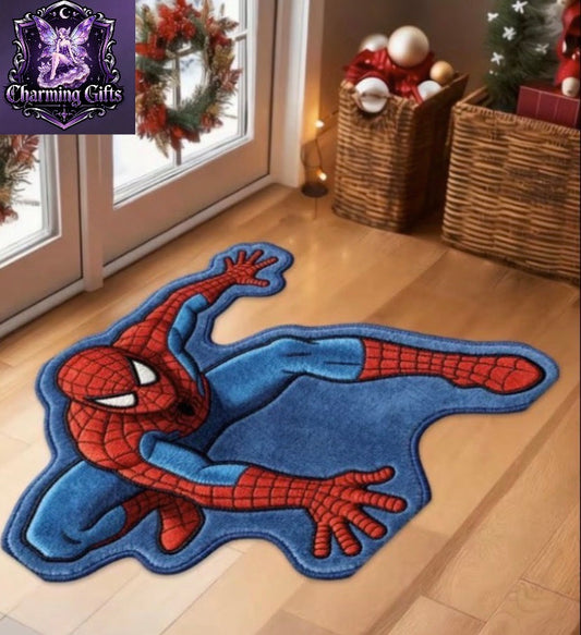 1pc of Polyester 2D Flat Printed Marvel Doormat Featuring Spider-Man, a Cozy Indoor Rug Suitable for Bedrooms, a Soft Carpet for Everyday for Home Use, And Perfect for Christmas Decorations 80x120Cm