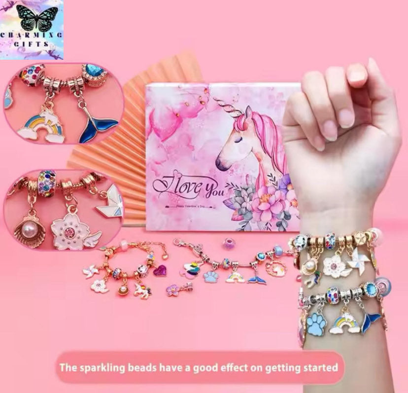 24 Days Christmas Advent Calendar Jewellery Blind Box Xmas Gift Christmas Countdown Calendars DIY Bracelets Making Kit for KIDS