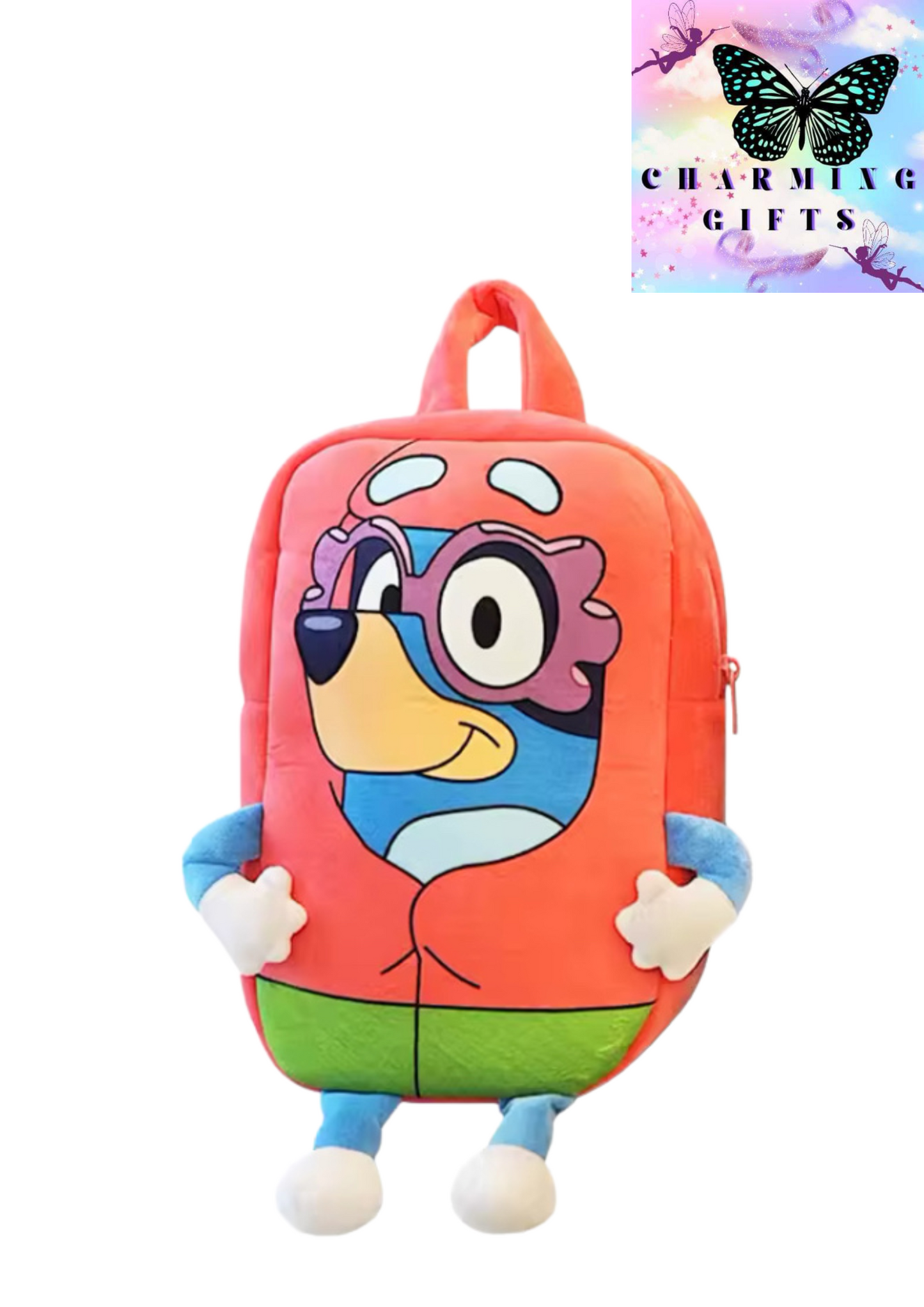 Bingo y Bluey Plush Backpack Family Cosplay Kindergarten Cartoon School Bag Bluebin Dog Backpack Kawaii Blue Backpack Child Gift