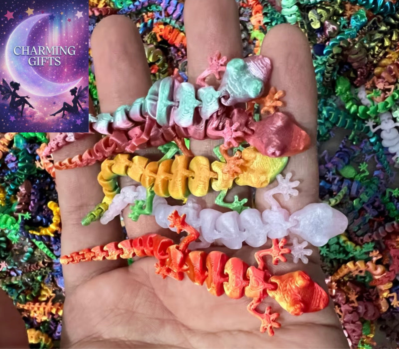 3d printed sensory geckos 20 pcs