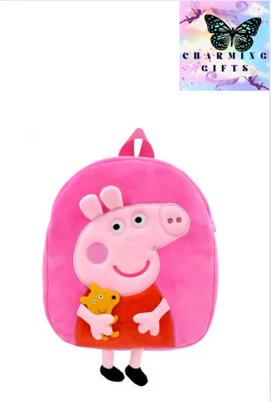 Peppa Pig Child Plush Backpack George Kindergarten Backpack Cartoon Shoulder Bag Girls Birthday Gifts Toys Toddler School Bags