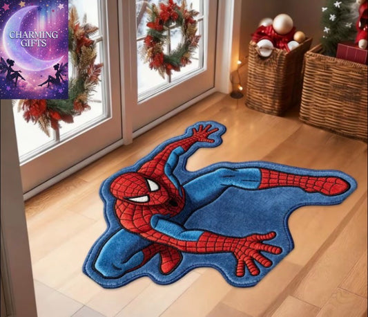 1pc of Polyester 2D Flat Printed Marvel Doormat Featuring Spider-Man, a Cozy Indoor Rug Suitable for Bedrooms, a Soft Carpet for Everyday for Home Use, And Perfect for Christmas Decorations 80x120Cm