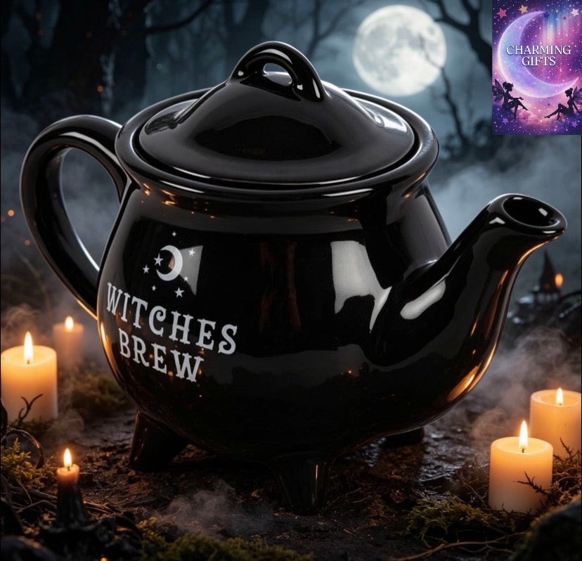 WITCHES BREW BLACK TEAPOT