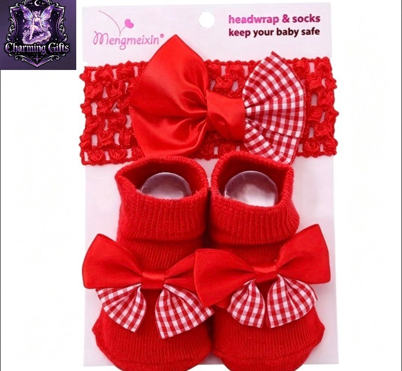 1 Pair Baby Soft Breathable Low-Cut Socks & Headband - Pastel Colors (Pink, Blue, Yellow, Red, Purple,) - Invisible Everyday & Party Outfits - Easy-Care Infant Clothing for Toddlers & Infants - Birthday Party Outfits, Photo Shoots, Casual Attire -