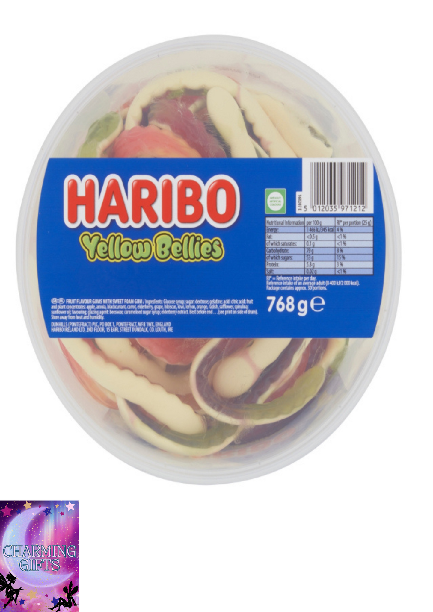 Haribo Yellow Bellies Tubs 768g