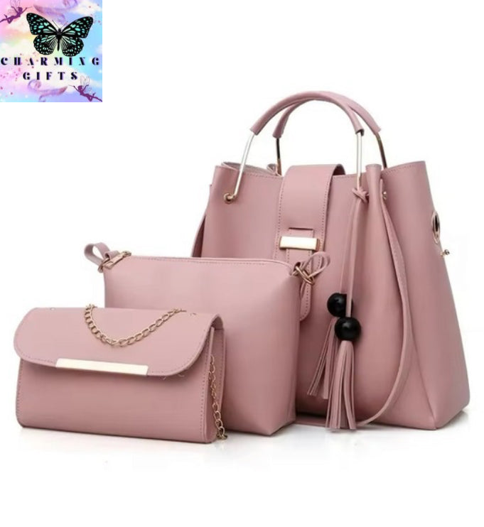 3pc Portable Women's Bag Fashion One-Shoulder Bucket Women's Bag