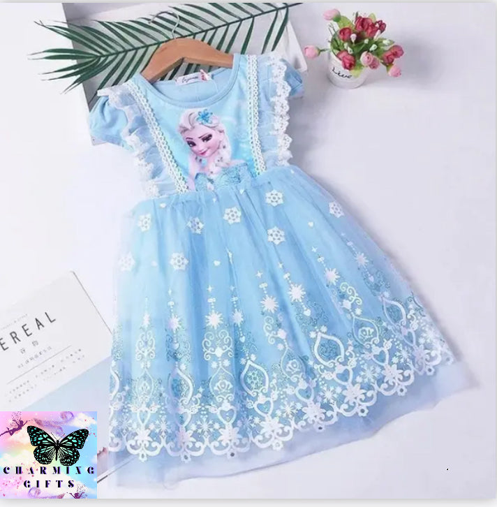 Frozen Elsa Princess Dresses For Girls