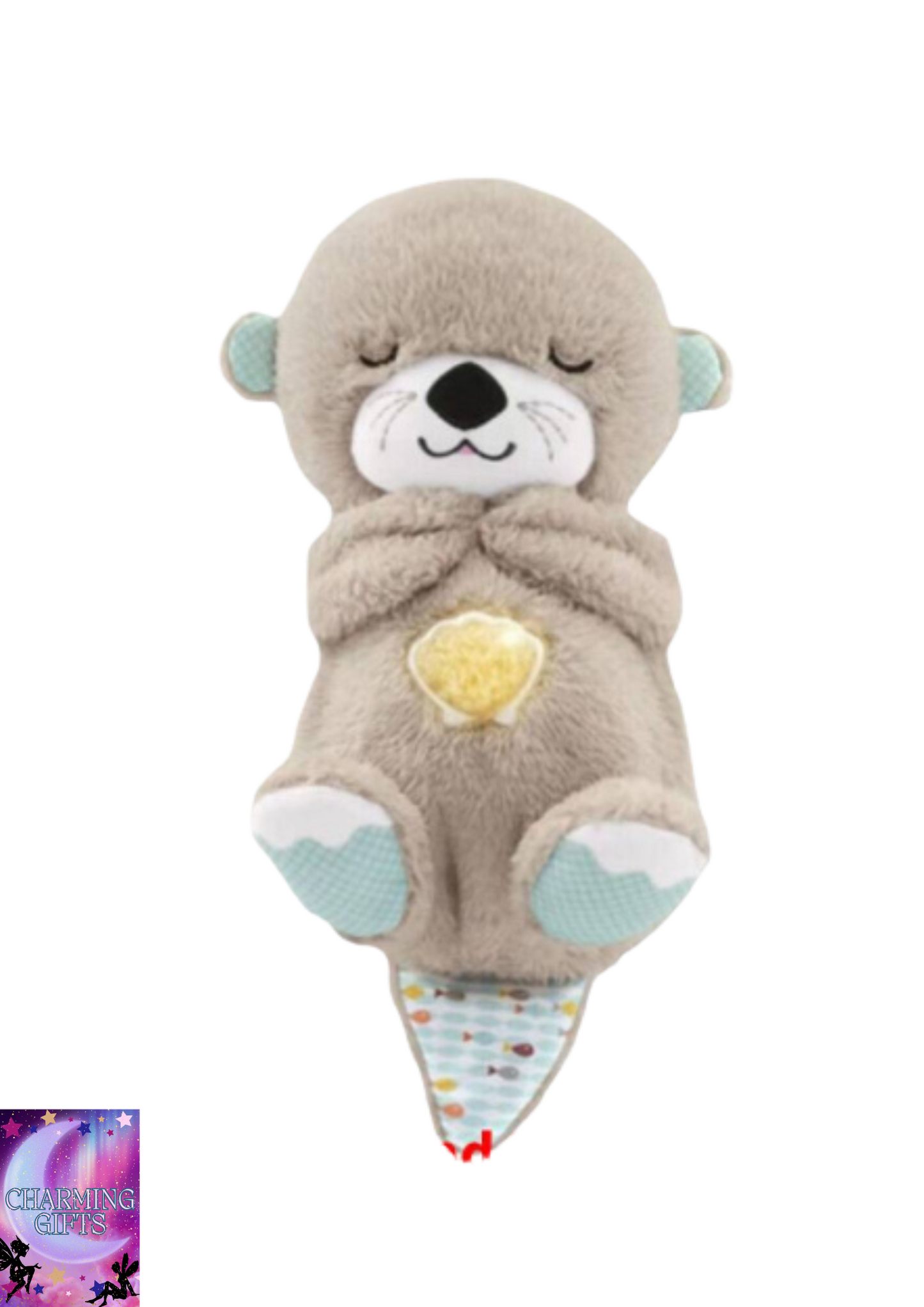 Breathing Movement Soothing Sleeping Otter Toy Musical Stuffed Baby Toy