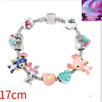 Cross-border popular anime peripherals Lilo and Stitch Cartoon Stitch Angel Lanlan Cute Beaded Bracelet