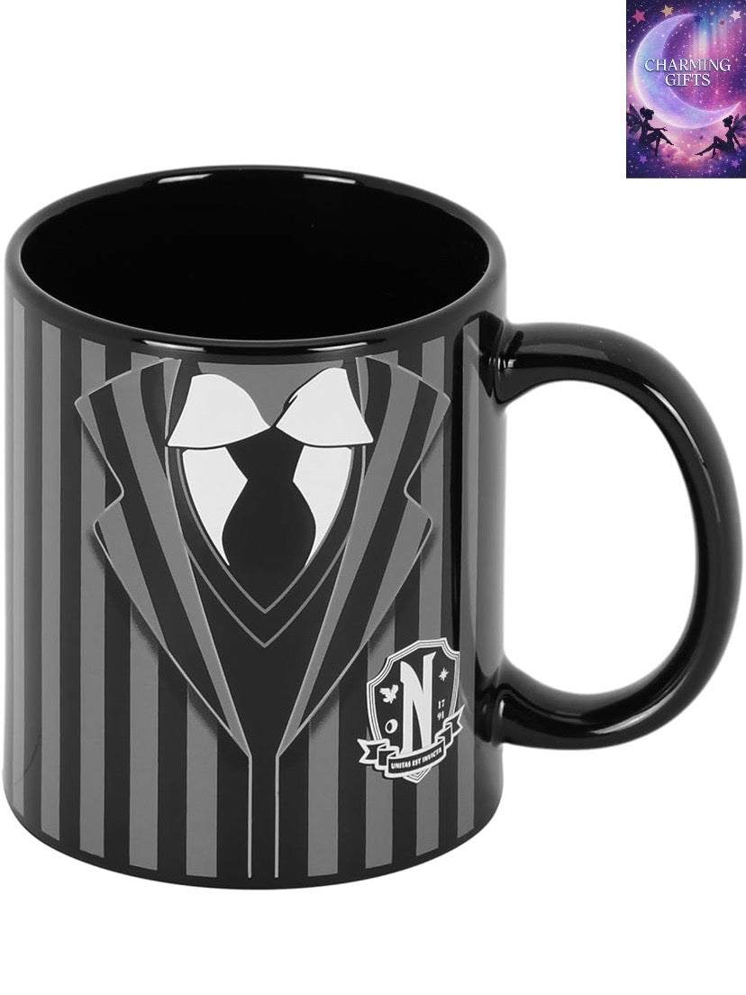 Wednesday Uniform-Mug, Black, 13 x 9.5 cm