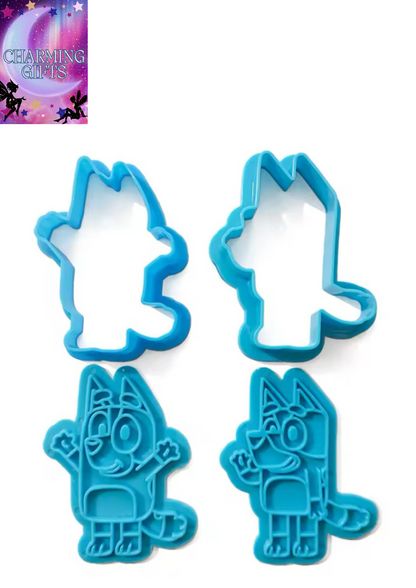 Bluey Bingo Cartoon Cute Little Creative Cake Mold BlueyHigh-Quality Plastic Biscuit Cookie Mold Shaping Gift Kid Birthday Gifts