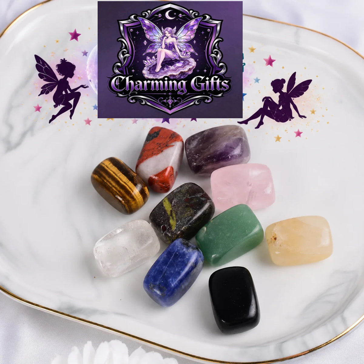 10PCS Natural Tumbled Stones