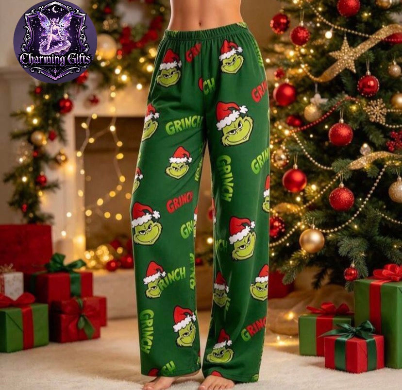 🎄🟢 You're a Mean One — Grinch Christmas unisex Lounge Pants! 🟢