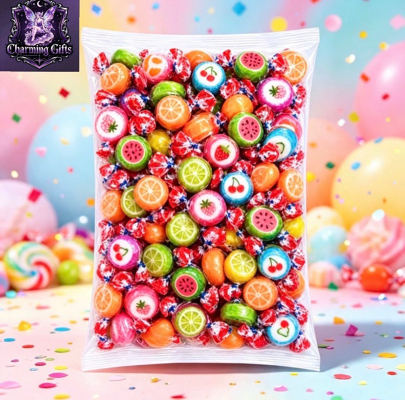 🍬 1KG Assorted Fruit Rock Hard Candy — Retro Boiled Sweets Mix 🍬