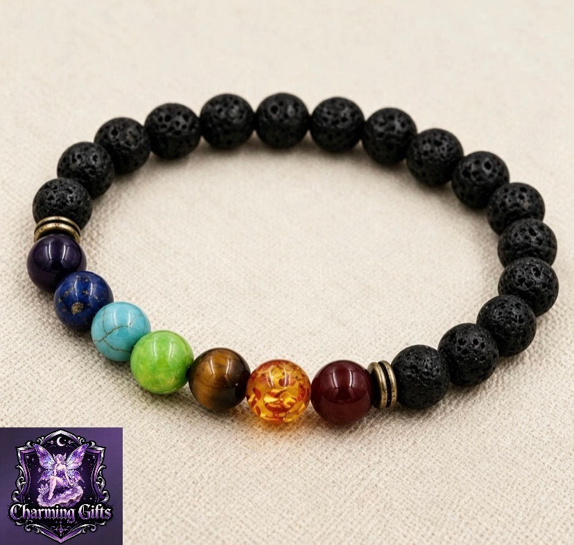 7 Chakra Bracelet Crystal Stones Healing Beads