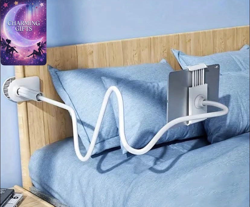 360° Rotating Universal Tablet & Phone Stand - Flexible Spiral Base for Lazy Browsing - for iPad Air Mini, Samsung Galaxy Tabs, iPhone, Switch, 4.0~10.5" Devices for Tablets & Smartphones Perfect Bedside Companion