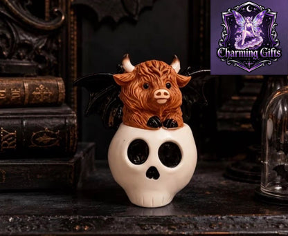 🎃 Halloween Highland Cow Collectible Figurine 🐄✨