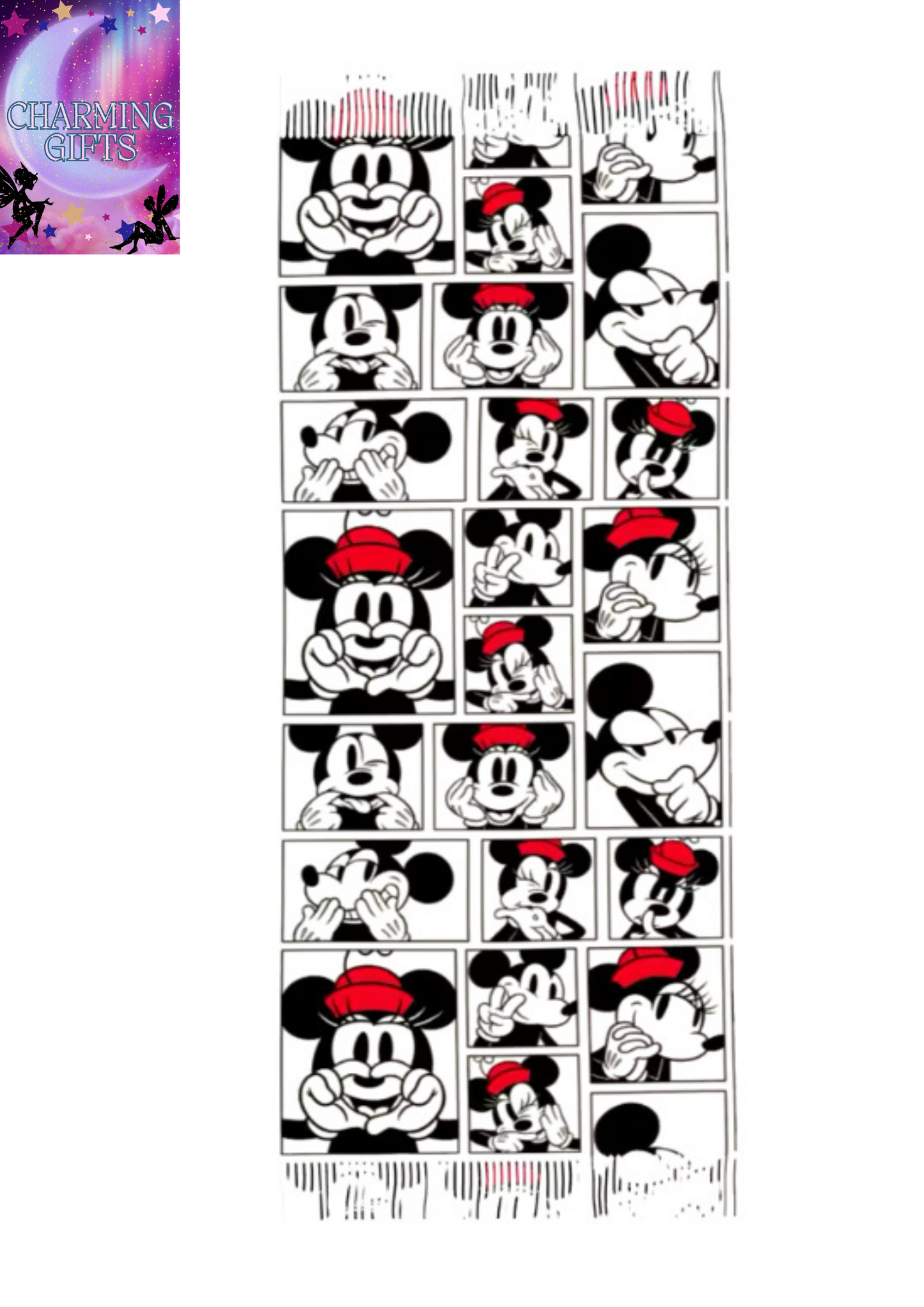 Womens Disney Mickey Mouse Head Cashmere Scarf Large Pashmina Shawls and Wraps Scarves forDaily Wear