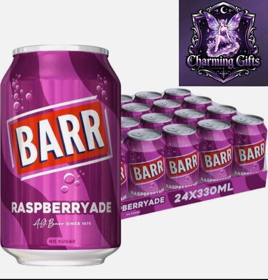 Rasberryade 24 pack Fizzy Drink Cans, No Sugar, 24 x 330 ML