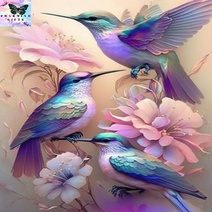 Diamond Painting Kits for Adults,5D DIY Hummingbird Diamond Art Kits Round Full Drill Gem Art and Crafts for Home Wall Decor Gift 12 X16 Inch